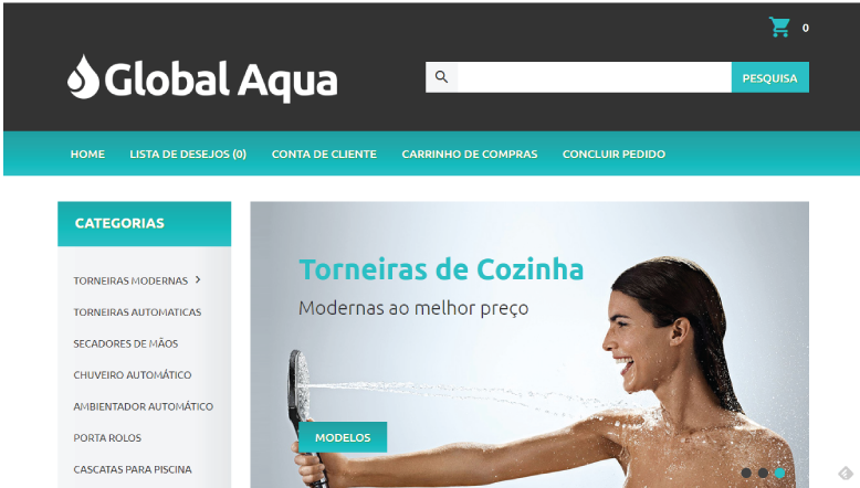 Gerir Pequeno Global Aqua - Loja Online de Torneiras